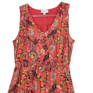 Evereve Women Medium Brielle Midi Dress Rayon Paisley Floral Sleeveless V Neck